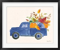 Framed Autumn Harvest II Navy