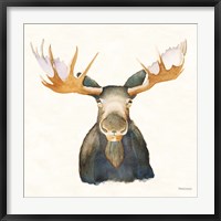 Framed Moose on Cream