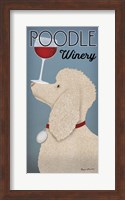 Framed White Poodle Winery