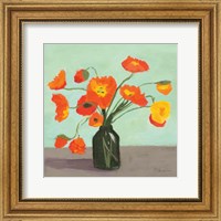 Framed Orange Poppies