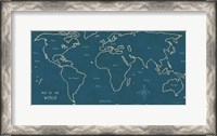 Framed Sketch Map II Blue