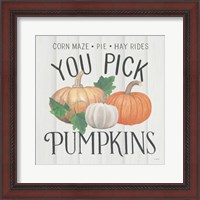 Framed 'Fall at the Farm VII' border=