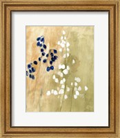 Framed 'Floral with Bluebells and Snowdrops No. 1' border=
