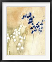 Framed Floral with Bluebells and Snowdrops No. 2