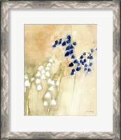 Framed Floral with Bluebells and Snowdrops No. 2