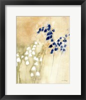Framed 'Floral with Bluebells and Snowdrops No. 2' border=