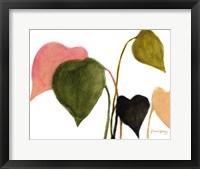 Philodendron in Rosy Greens No. 2 Framed Print