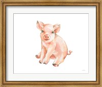 Framed Sweet Piggy Sitting