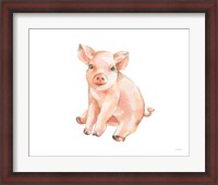 Framed Sweet Piggy Sitting