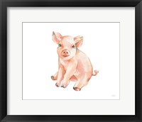 Framed Sweet Piggy Sitting