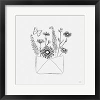 Framed 'Among Wildflowers V' border=