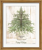 Framed Happy Holidays Tree