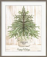 Framed Happy Holidays Tree
