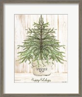 Framed Happy Holidays Tree