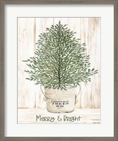Framed Merry & Bright Tree
