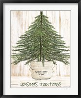 Framed Season's Greetings Tree