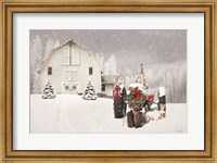 Framed Snowy Country Christmas Wishes