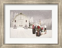 Framed Snowy Country Christmas Wishes