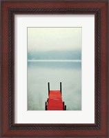 Framed Red Boat Dock