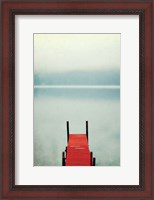 Framed Red Boat Dock