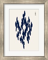 Framed Blue Woodblock III
