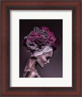 Framed Woman in Thought, Magenta