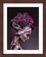Framed Woman in Thought, Magenta