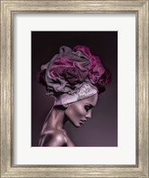 Framed Woman in Thought, Magenta