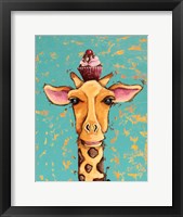 Framed Giraffe With Cherry on Top