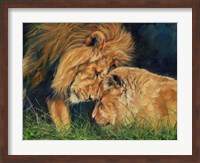 Framed Lion Love