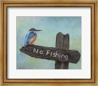Framed Kingfisher No Fishing