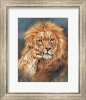 Framed Lion Love Portrait
