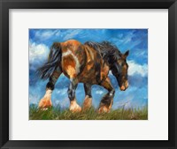 Framed Shire Horse End Of The Day
