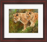 Framed Lion Siblings
