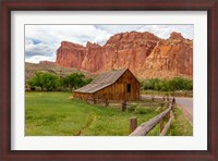 Framed Red Rock Barn