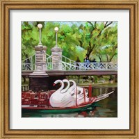 Framed Swan Boats
