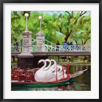 Framed Swan Boats