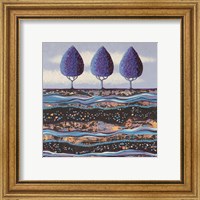 Framed Purple Three