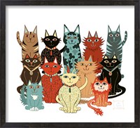 Framed Happy Cats