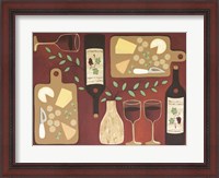 Framed Wine & Cheese