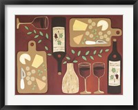 Framed Wine & Cheese