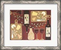 Framed Wine & Cheese