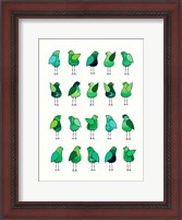 Framed Green Bird