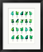 Framed Green Bird