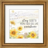 Framed 'Good Morning Sunshine X-Stay Close' border=