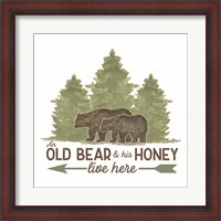 Framed Lost in Woods V-Old Bear