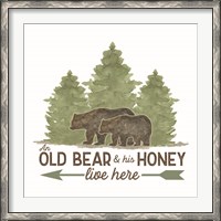 Framed Lost in Woods V-Old Bear