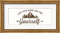 Framed Lost in Woods panel I-Find Yourself