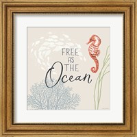 Framed Free As the Ocean IX on Sand
