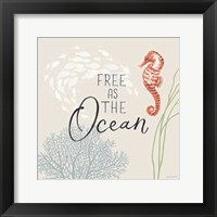 Framed Free As the Ocean IX on Sand